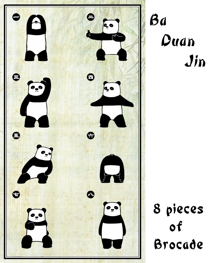 Pictographic presentation of the Eight Brocades or Baduanjin