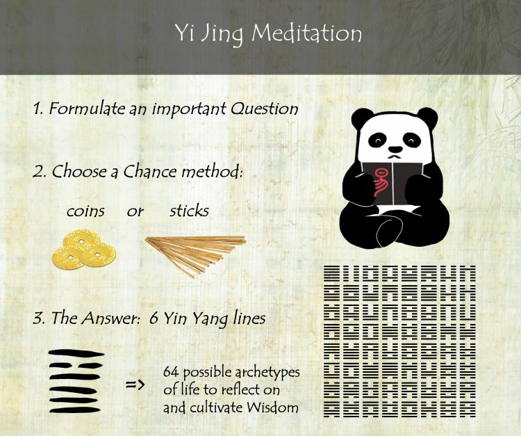 schematic presentation of a Yi Jing consultation